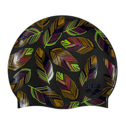 Arena Print 2 Unisex Silicone Swim Cap for Adults  Women and Men Intensive Training Comfortable Non-Slip Long Hair Swimming Hat  Falling Leaves