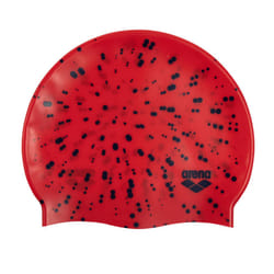 Arena Junior Silicone Unisex Print Swim Cap for Boys and Girls Comfortable Durable Kids Pool Bathing Cap  One Size  Dots