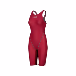 Arena Women Swim Suit Deep Red Powerskin ST 2.0 Next Open Back Racing Onepiece - 26
