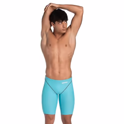 Mens Arena Swimming Powerskin Jammers Quick Dry Plain Swim Shorts - Aquamarine - 34