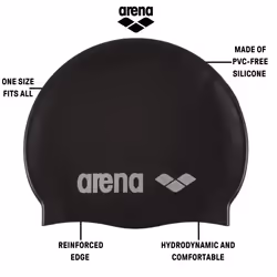 Arena Classic Unisex Soft Silicone Swim Cap for Women and Men  Intensive Training and Racing Comfortable Non-Slip Long Hair Swimming Hat  Light Yellow