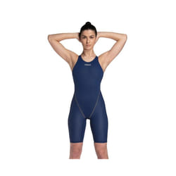 Arena Women One Piece Swim Suit Navy Powerskin ST Next Swimming Kneeskin Wetsuit - 32