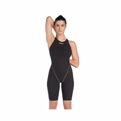 Arena Women Swimming Suit Black Kneeskin One Piece Openback Diving Suit Costume - 26