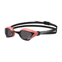 ARENA Unisex Cobra Core Swipe Anti-Fog Racing Swim Goggles for Men and Women Polycarbonate Non-Mirror Lens  Smoke/Coral