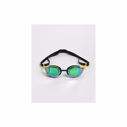Arena Cobra Edge Swipe Mirror Goggles One Size Anti Fog Swim Glasses - EMERALD-YELLOW-BLACK