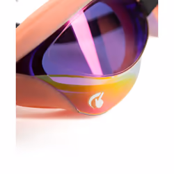 ARENA Unisex Cobra Core Swipe Anti-Fog Racing Swim Goggles for Men and Women Polycarbonate Mirror Lens  Violet/Coral