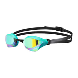 ARENA Unisex Cobra Core Swipe Anti-Fog Racing Swim Goggles for Men and Women Polycarbonate Mirror Lens  Emerald-Peacock