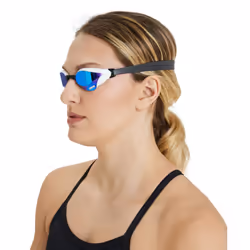 ARENA Unisex Cobra Core Swipe Anti-Fog Racing Swim Goggles for Men and Women Polycarbonate Mirror Lens  Emerald-Peacock