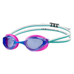 ARENA Unisex Python Racing Swim Goggles for Men and Women Anti-Fog Non-Mirror Lens Max Comfort Dual Strap  Blue/Fuchsia/Water