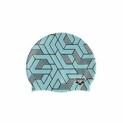 Arena Print 2 Unisex Silicone Swim Cap for Adults  Women and Men Intensive Training Comfortable Non-Slip Long Hair Swimming H ...