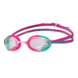 ARENA Unisex Adults Python Racing Swim Goggles for Men and Women Competitive Swimmers Anti-Fog Non-Mirror Lens Max Comfort Lap Swimming  Clear/Shockin
