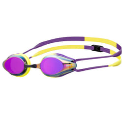 ARENA Tracks Unisex Adult Essential Racing Swim Goggles for Competitive Swimmers Men and Women FINA-Approved Anti-Fog Coated Mirror Lens  Violet/Plum/