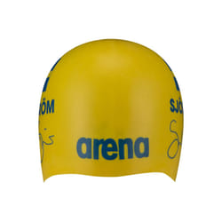 Arena Signature Collection Sarah Sj?tr? Autograph Unisex Adult Molded Silicone Swim Cap for Training and Racing  One Size Fits Most  Yellow
