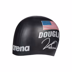 Arena Signature Collection Kate Douglass Autograph Unisex Adult Molded Silicone Swim Cap for Training and Racing  One Size Fits Most  Black