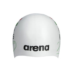 Arena Signature Collection Hubert K? Autograph Unisex Adult Molded Silicone Swim Cap for Training and Racing  One Size Fits Most  White