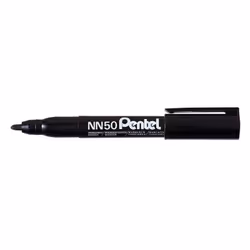 Pentel NN50, Black, Bullet tip, Black, Polypropylene (PP), 3.9 mm, 5.8 mm