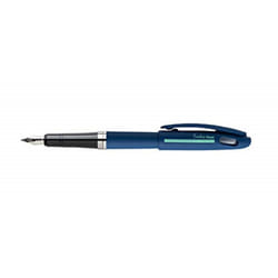 Pentel Tradio TRF99A-C  Sport Chic Range Fountain Pen Matte Black Body  Blue Refillable Ink midnight blue