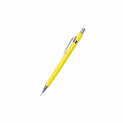 Pentel Sharp 200, Silver, Yellow, Metal, Plastic, Grey, HB, 0.5 mm, Round