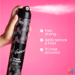 Vavoom Triple Freeze Extra Dry High Hold Hairspray, With An Ultra-Dry Mist For Long Lasting Lift, 300ml