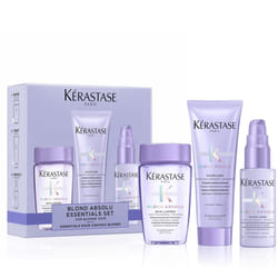 KÃ©rastase Blond Absolu Discovery Set, With Illuminating Shampoo, Nourishing Conditioner and Fortifying Heat Protection Serum, With Hyaluronic Acid,