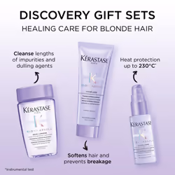 KÃ©rastase Blond Absolu Discovery Set, With Illuminating Shampoo, Nourishing Conditioner and Fortifying Heat Protection Serum, With Hyaluronic Acid,