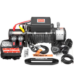 13,500lb Military Grade 12V Winch. 28m x 11mm Dyneema Rope.