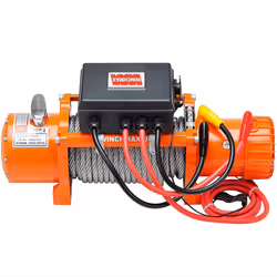 13,500lb 12V Winch. 26m x 9.5mm Steel Rope.