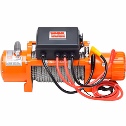 13,500lb 24V Electric Winch. 26m x 9.5mm Steel Rope.