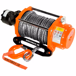 15,000lb Hydraulic Winch. 25m x 12mm Dyneema Rope. 12V System.
