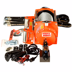 15,000lb Hydraulic Winch. 25m x 12mm Dyneema Rope. 12V System.