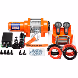 3,000lb 12V Winch. 15m x 5mm Steel Rope.