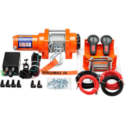 3,000lb 12V Winch. 15m x 5mm Steel Rope.