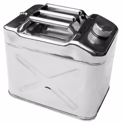 WINCHMAX Jerry Can 20ltr Stainless Steel. Fuel, Petrol, Diesel, Water. Compact Pattern.