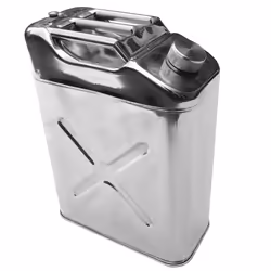 WINCHMAX Jerry Can 20ltr Polished Stainless Steel. Fuel, Petrol, Diesel, Water. Standard Pattern.