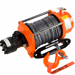 20,000lb Hydraulic Winch. 25m x 13mm Dyneema Rope.