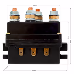 WINCHMAX 24V Winch Solenoid Heavy Duty Upgrade. Spade Terminal Side Connections.