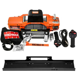 13,500lb 'SL'  12V Winch. 24m x 9.5mm Steel Rope. Flat Bed Mounting Plate.