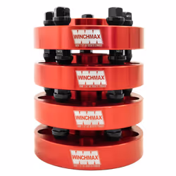 WINCHMAX 30mm Wheel Spacers to fit Land Rover Discovery MKII, Disco 2, Range Rover P38. RED T2