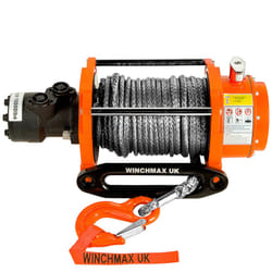 10,000lb Hydraulic Winch, 25m x 10mm Dyneema Rope.