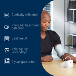OMRON X2 Basic Automatic Upper Arm Blood Pressure Monitor for Home Use - Clinically Validated BP Monitor with Irregular Heartbeat Detection - BP Mach