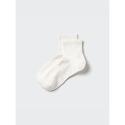Uniqlo Japan Half Sock Pile - 00 WHITE/2527