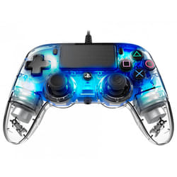 NACON PS4OFCPADCLBLUE Gaming Controller Blue, Transparent USB Gamepad Analogue / Digital PC, PlayStation 4