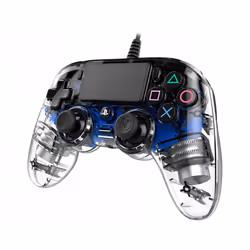 NACON PS4OFCPADCLBLUE Gaming Controller Blue, Transparent USB Gamepad Analogue / Digital PC, PlayStation 4
