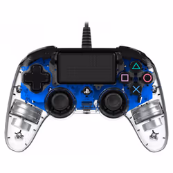 NACON PS4OFCPADCLBLUE Gaming Controller Blue, Transparent USB Gamepad Analogue / Digital PC, PlayStation 4