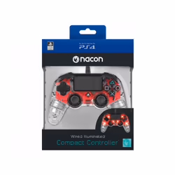 NACON PS4OFCPADCLRED Gaming Controller Red, Transparent USB Gamepad Analogue / Digital PC, PlayStation 4 - Additional view 5