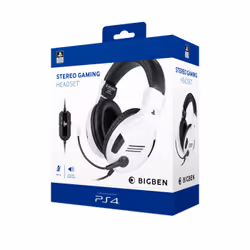 BIG BEN PS4OFHEADSETV3WHITE headphones/headset Wired Head-band Gaming Black, White - Additional view 6