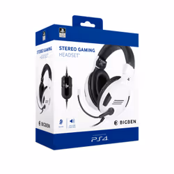 BIG BEN PS4OFHEADSETV3WHITE headphones/headset Wired Head-band Gaming Black, White - Additional view 7
