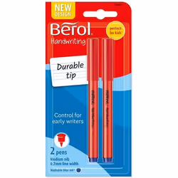 Berol Handwriting Pen 0.6mm Line Blue (Pack 2) - 2056932