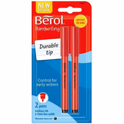 Berol Handwriting Pen 0.6mm Line Black (Pack 2) - 2056933