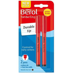 Berol Handwriting Pen 0.6mm Line Black (Pack 2) - 2056933
